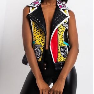 AZALEA WANG Squa Moto Vest.